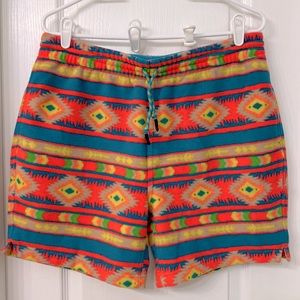 Chubbies “weekend has arrived” fleece neon Aztec shirts. Mens large